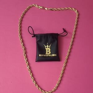 Gold Rope Chain Necklace